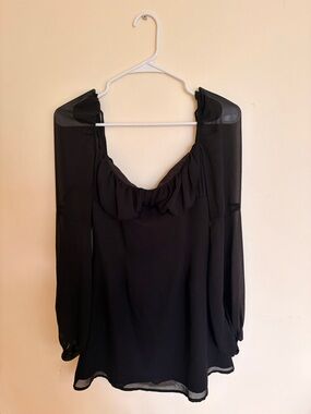 Tiger Mist Black Ruffle Dress